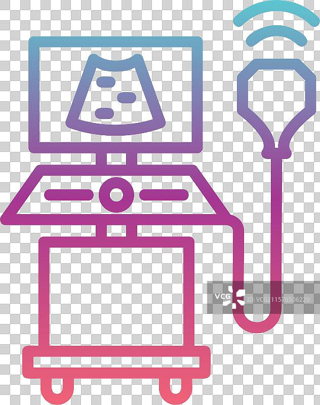 超声波线性渐变设计图片素材