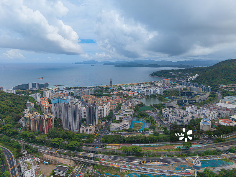 深圳东部华侨城，海菲德小镇，航拍自然风光！图片素材