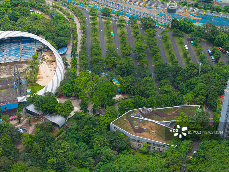 深圳东部华侨城，海菲德小镇，航拍自然风光！图片素材