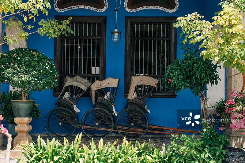 槟城 蓝屋  南洋首富张弼士故居图片素材