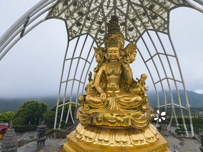 深圳东部华侨城，大华兴寺，航拍自然风光！图片素材