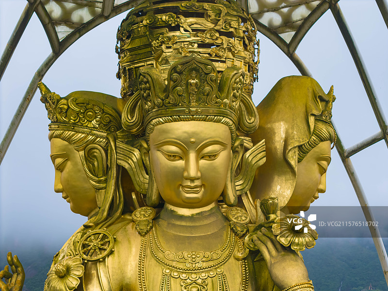 深圳东部华侨城，大华兴寺，航拍自然风光！图片素材