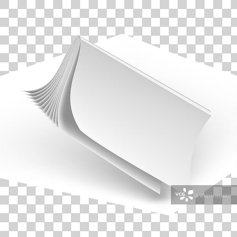 3D飞行的书籍或宣传册，带透明封面图片素材