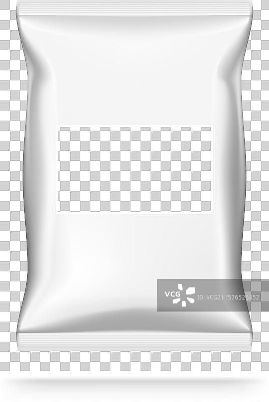 食品零食枕头白色包装袋用于品牌推广图片素材