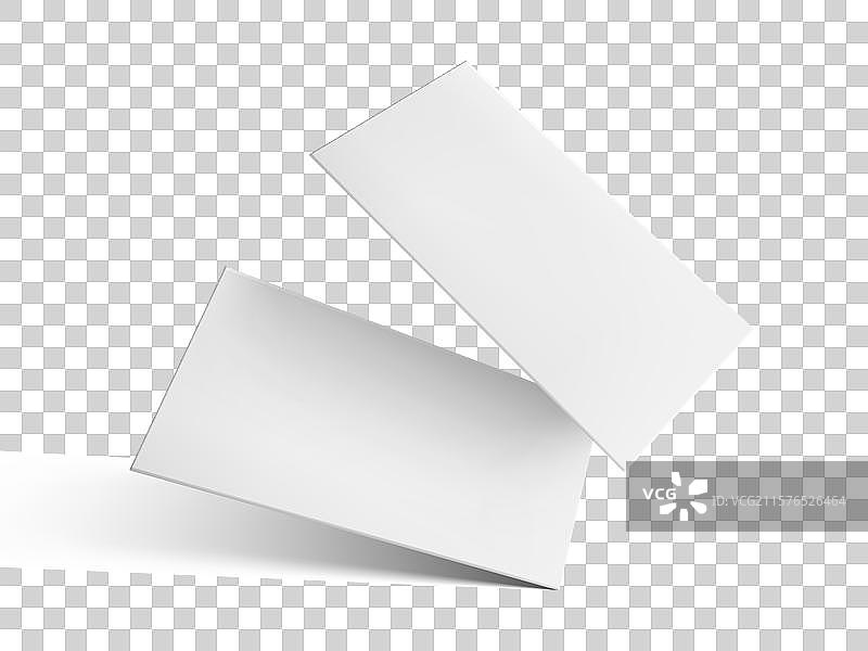 3D白色飞行名片带阴影图片素材
