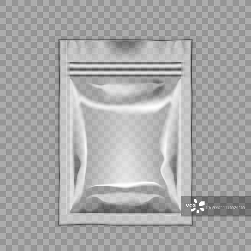 带拉链的空白铝箔袋包装图片素材