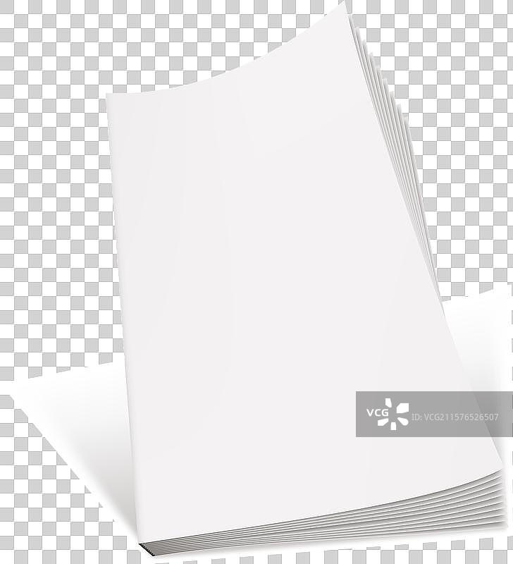 白色背景上的空白杂志或小册子封面图片素材