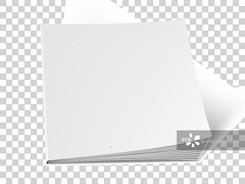 白色背景上的空白杂志或小册子封面图片素材