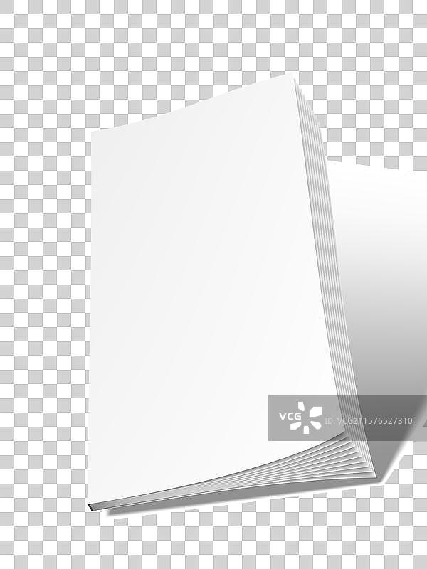 白色背景上的空白杂志或小册子封面图片素材