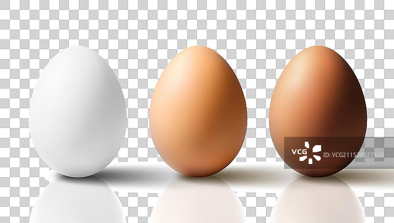 3D白色和黑色鸡蛋图片素材