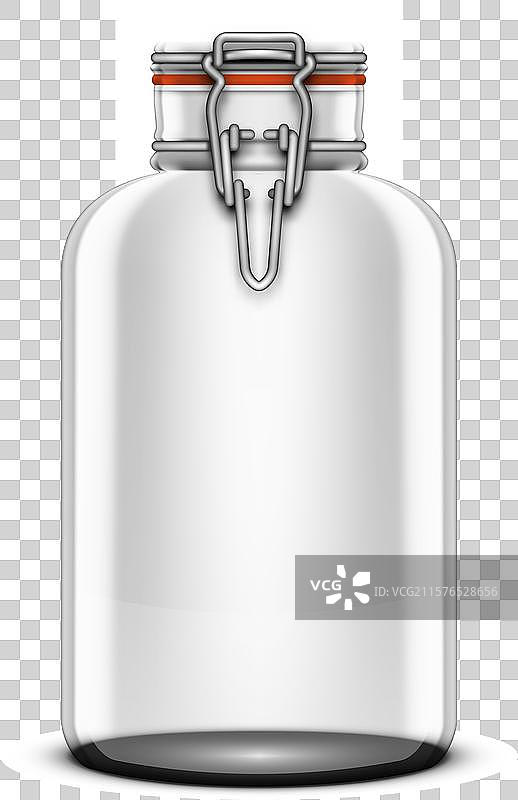 3D透明空的摇摆顶部罐子图片素材