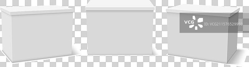 白色透明信息展台或接待处模型图片素材