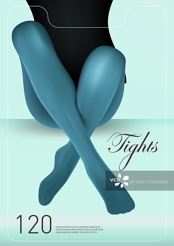 黑色尼龙连裤袜腿部广告模板图片素材