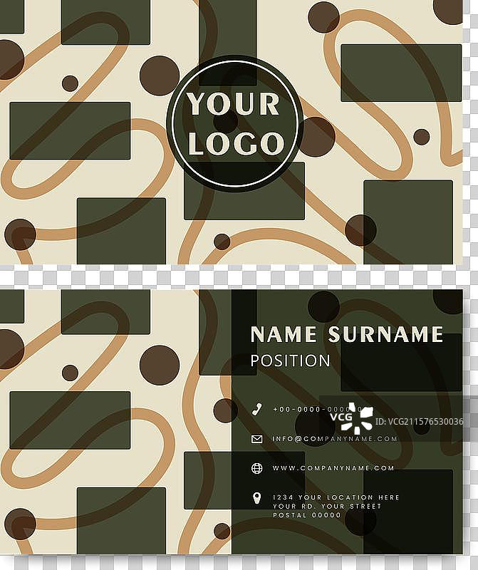 现代风格的名片设计模板图片素材