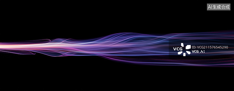 【AI数字艺术】彩色烟雾在黑暗背景中的流动图片素材