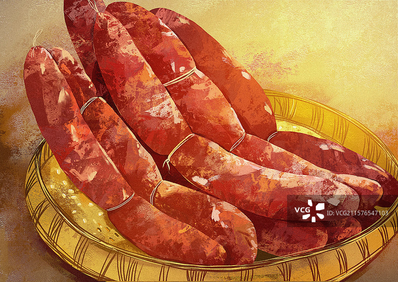 湘西特产香肠图片素材