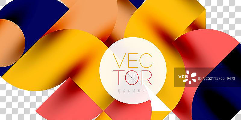 阴影效果的闪亮圆圈和圆形三角形图片素材