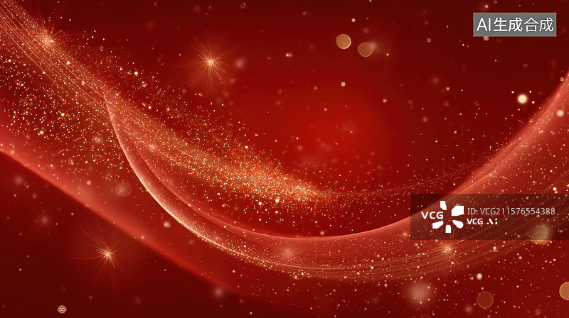 【AI数字艺术】红金色抽象流动的设计图片素材