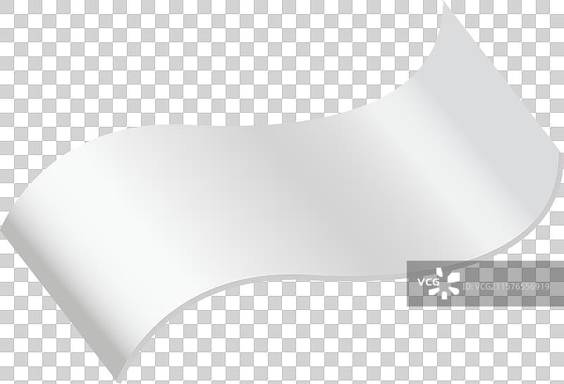 空白支票和收据，带阴影效果图片素材