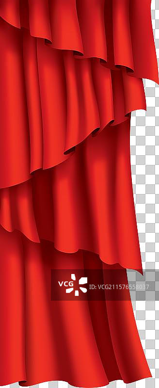 红色窗帘 逼真的剧院面料 丝绸图片素材