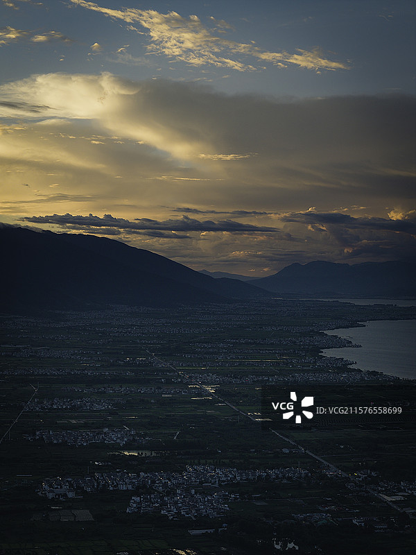 大理的晚霞图片素材