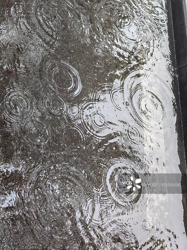 雨滴涟漪图片素材