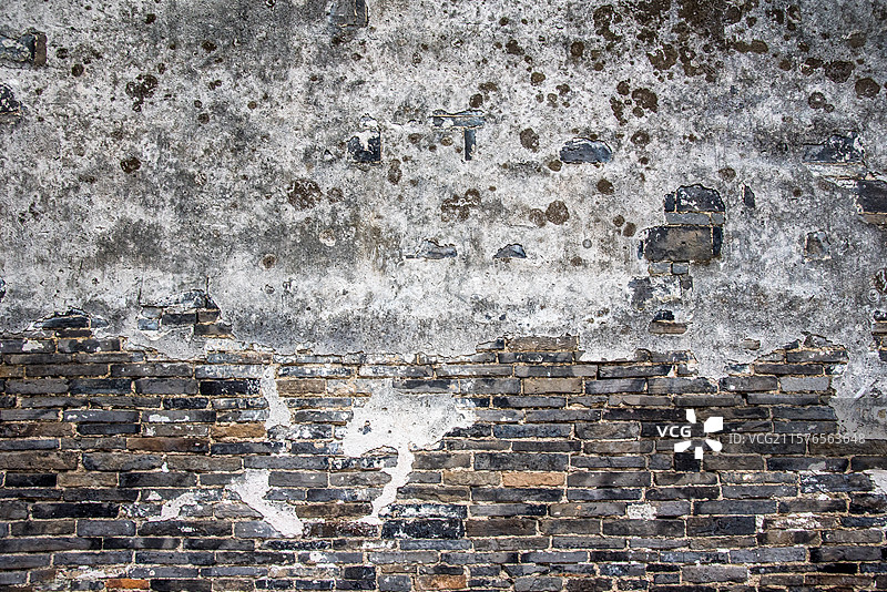 老砖墙壁时间风化形成的纹理图片素材
