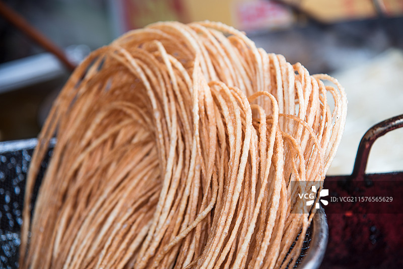 中国传统名小吃金丝撒子图片素材