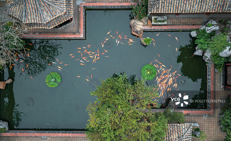 航拍顺德清晖园图片素材