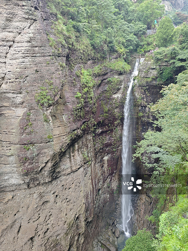 自然风景-浙江温州-灵岩景区小龙湫瀑布图片素材
