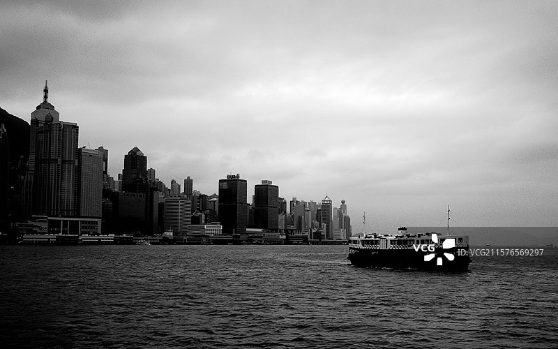 维多利亚港和天星小轮图片素材