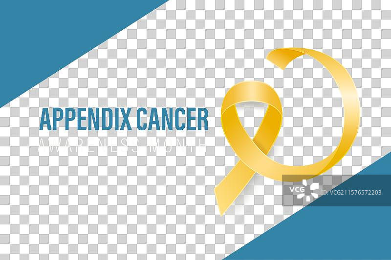 八月阑尾癌意识月横幅图片素材