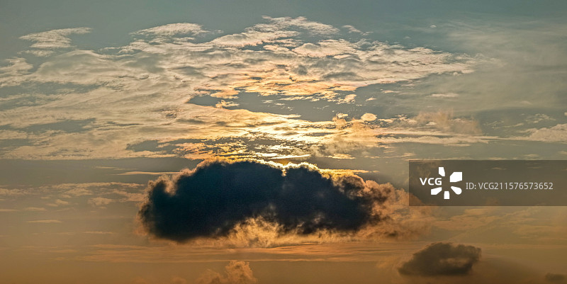 仅天空 太阳 日落 乌云 橙色 遮挡图片素材