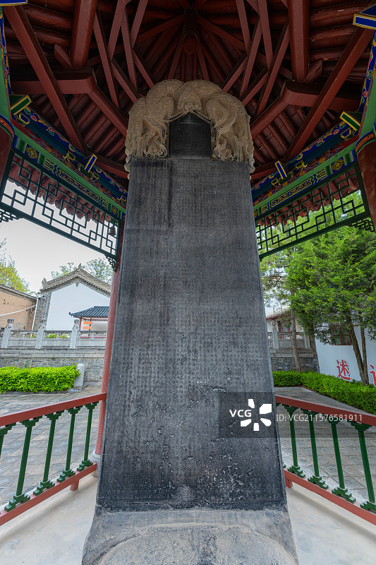 陕西咸阳长武县昭仁寺与长武博物馆唐碑图片素材