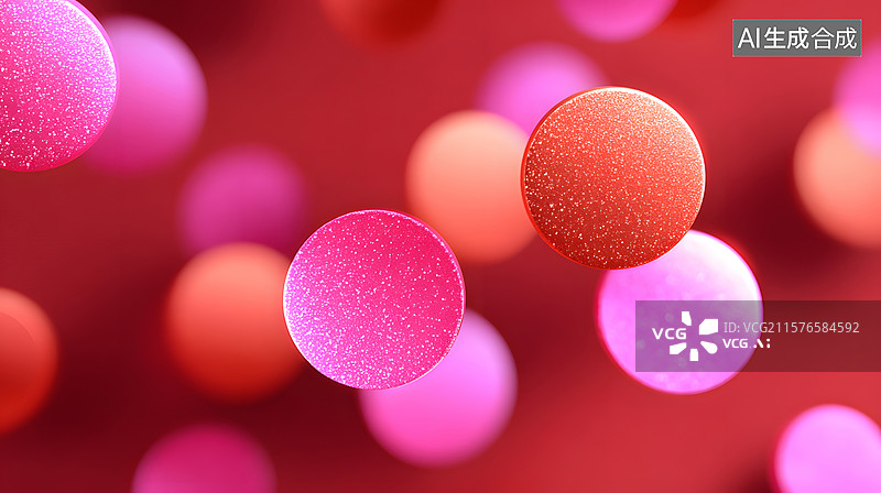 【AI数字艺术】抽象节日光斑的柔和背景图片素材