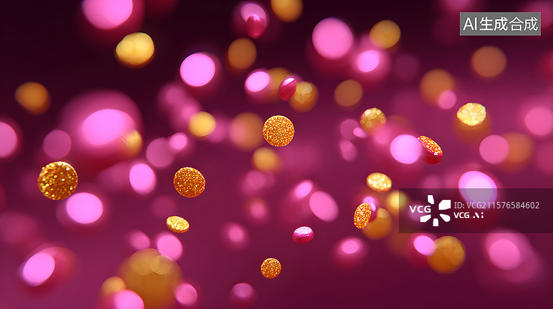 【AI数字艺术】抽象节日光斑的柔和背景图片素材