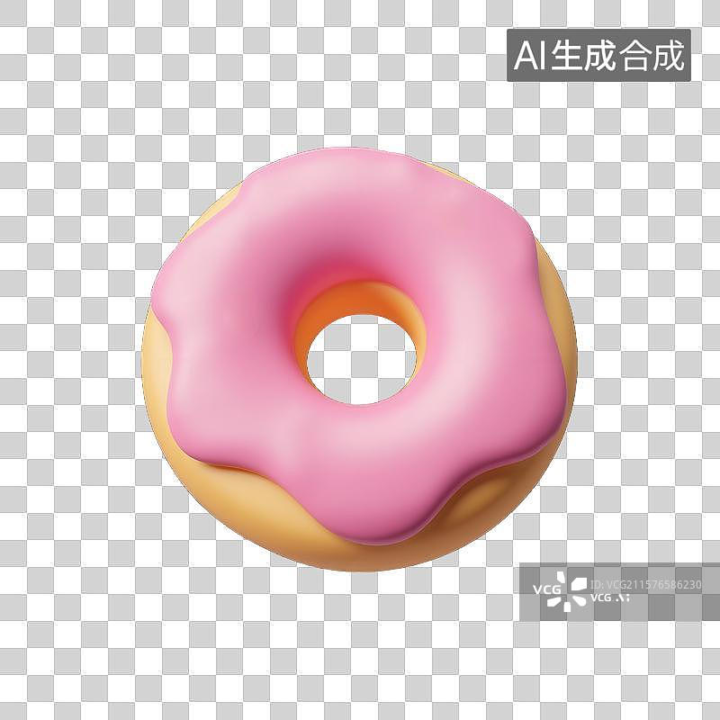 【AI数字艺术】甜蜜滋味的3D甜甜圈图片素材