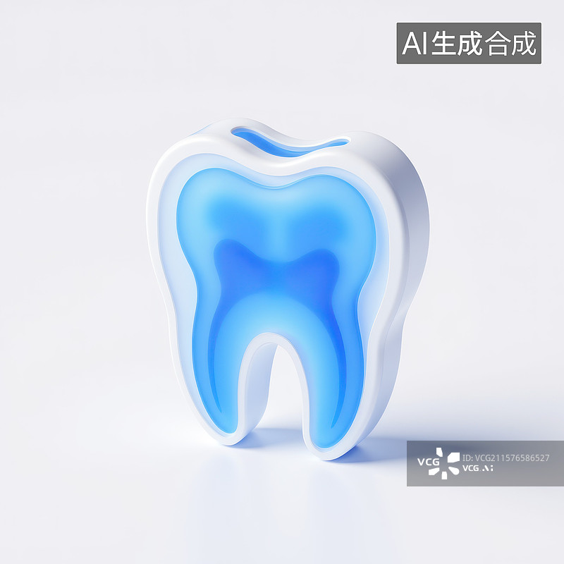 【AI数字艺术】呵护牙齿健康3D牙齿图标图片素材