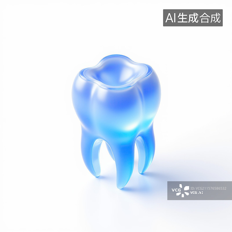 【AI数字艺术】呵护牙齿健康3D牙齿图标图片素材