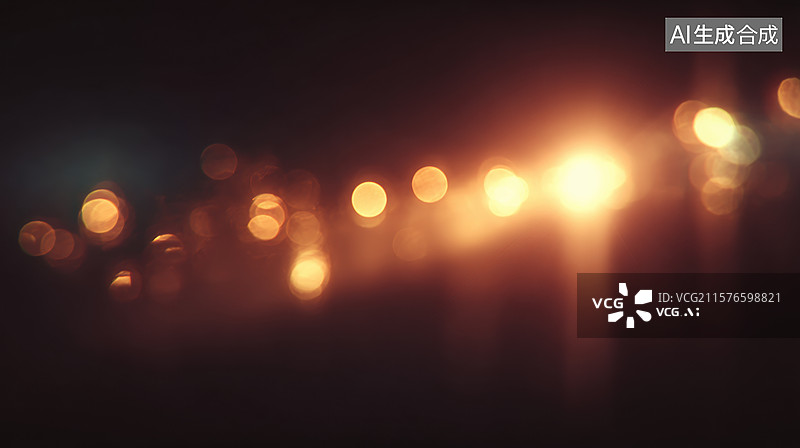 【AI数字艺术】夜景灯光模糊效果图片素材