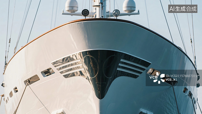 【AI数字艺术】现代船只船首特写图片素材