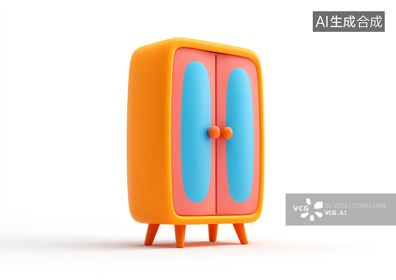 【AI数字艺术】彩色卡通柜子图片素材