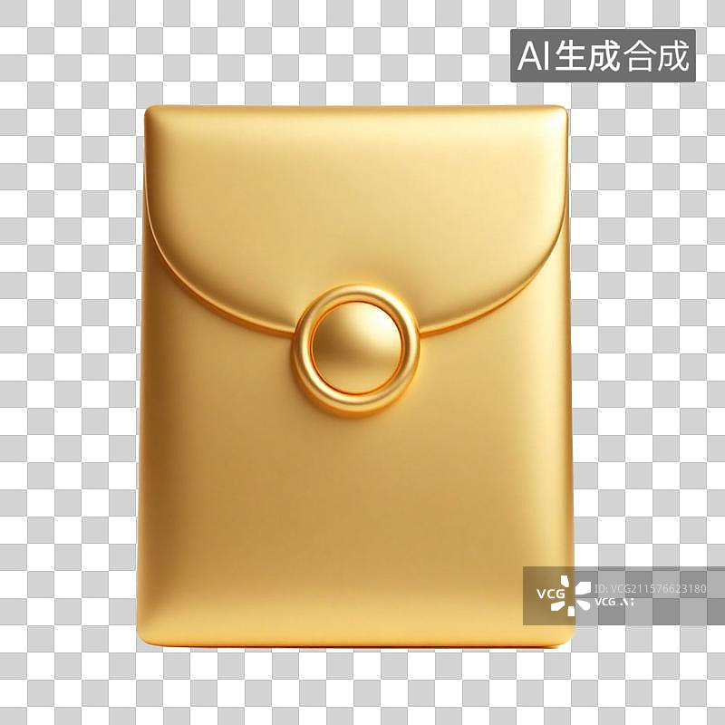 【AI数字艺术】3D金色红包图标图片素材