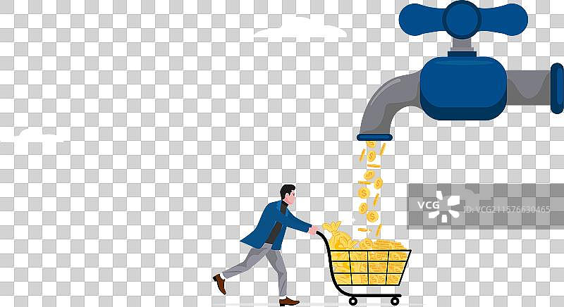 从商业中获取利润或从股票中获得股息图片素材