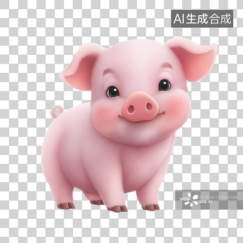 【AI数字艺术】可爱的小猪图片素材