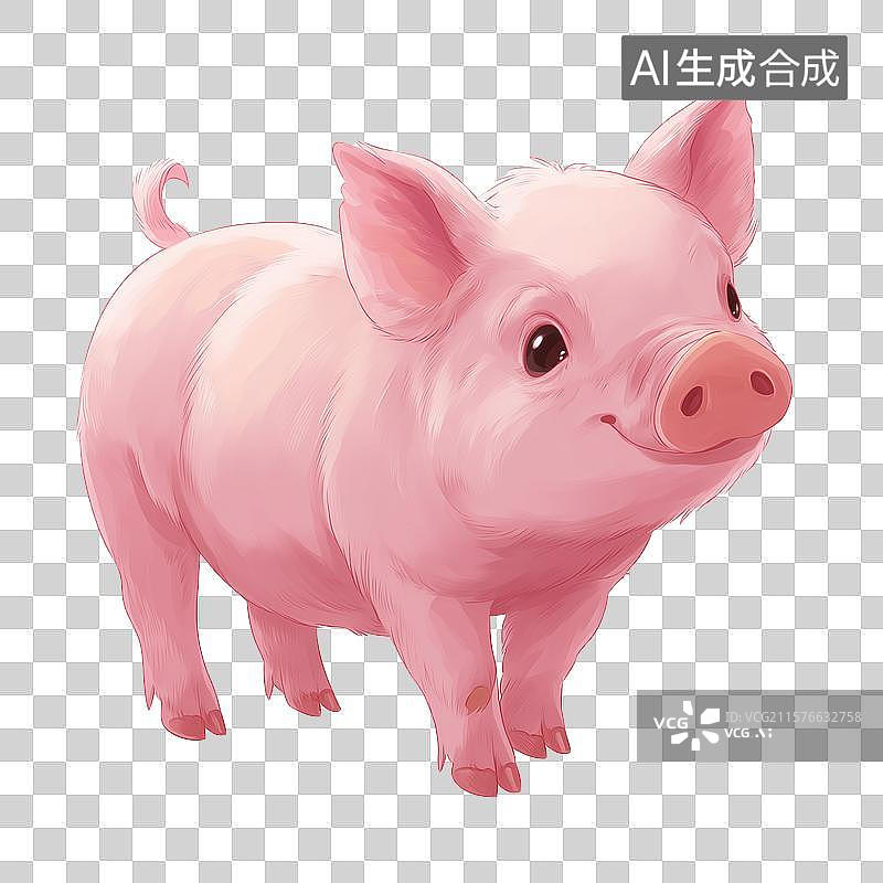 【AI数字艺术】可爱的小猪图片素材