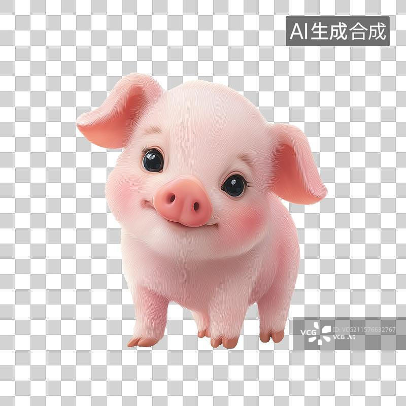 【AI数字艺术】可爱的小猪图片素材