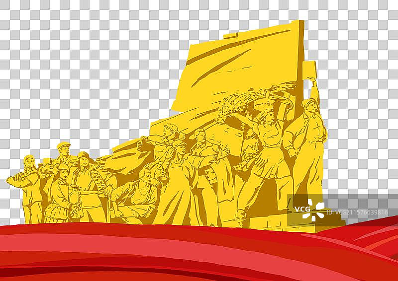 红色文化党政人民英雄纪念雕像免抠元素图片素材