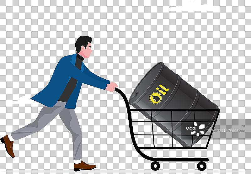 购买原油投资的商人图片素材
