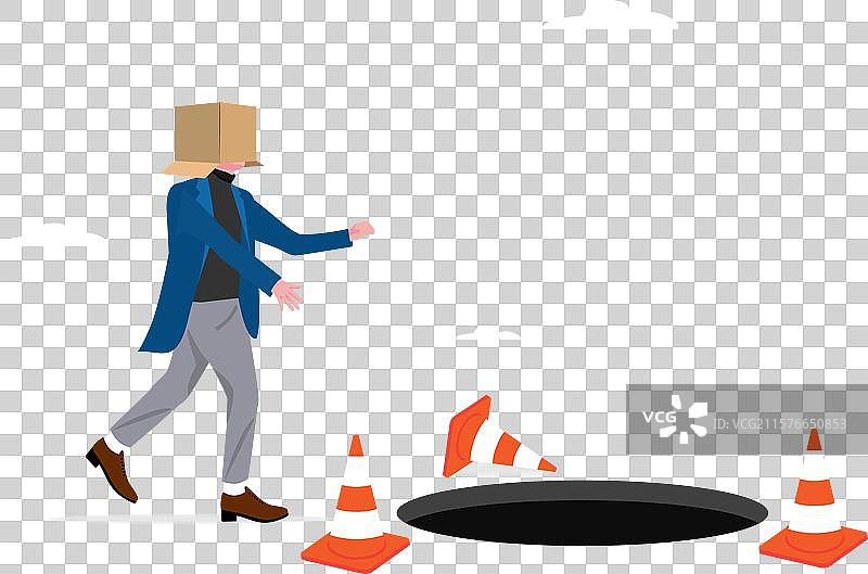 不明确的商业方向陷阱或商业图片素材